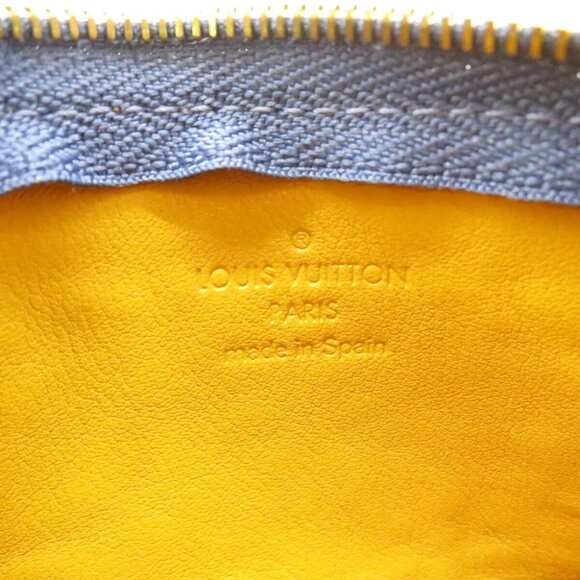 LOUIS VUITTON Pochette Cles Coin Purse M95343 Blue Denim - Picture 9 of 12